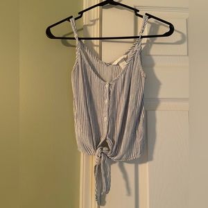 Blue and White Tank with Tie, H&M size 2